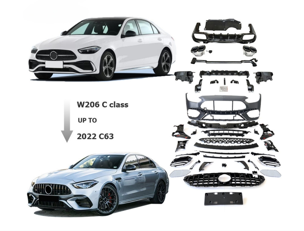 Mercedes C W206 2021-2024 AMG C63 Bodykit Branik Branici Maska