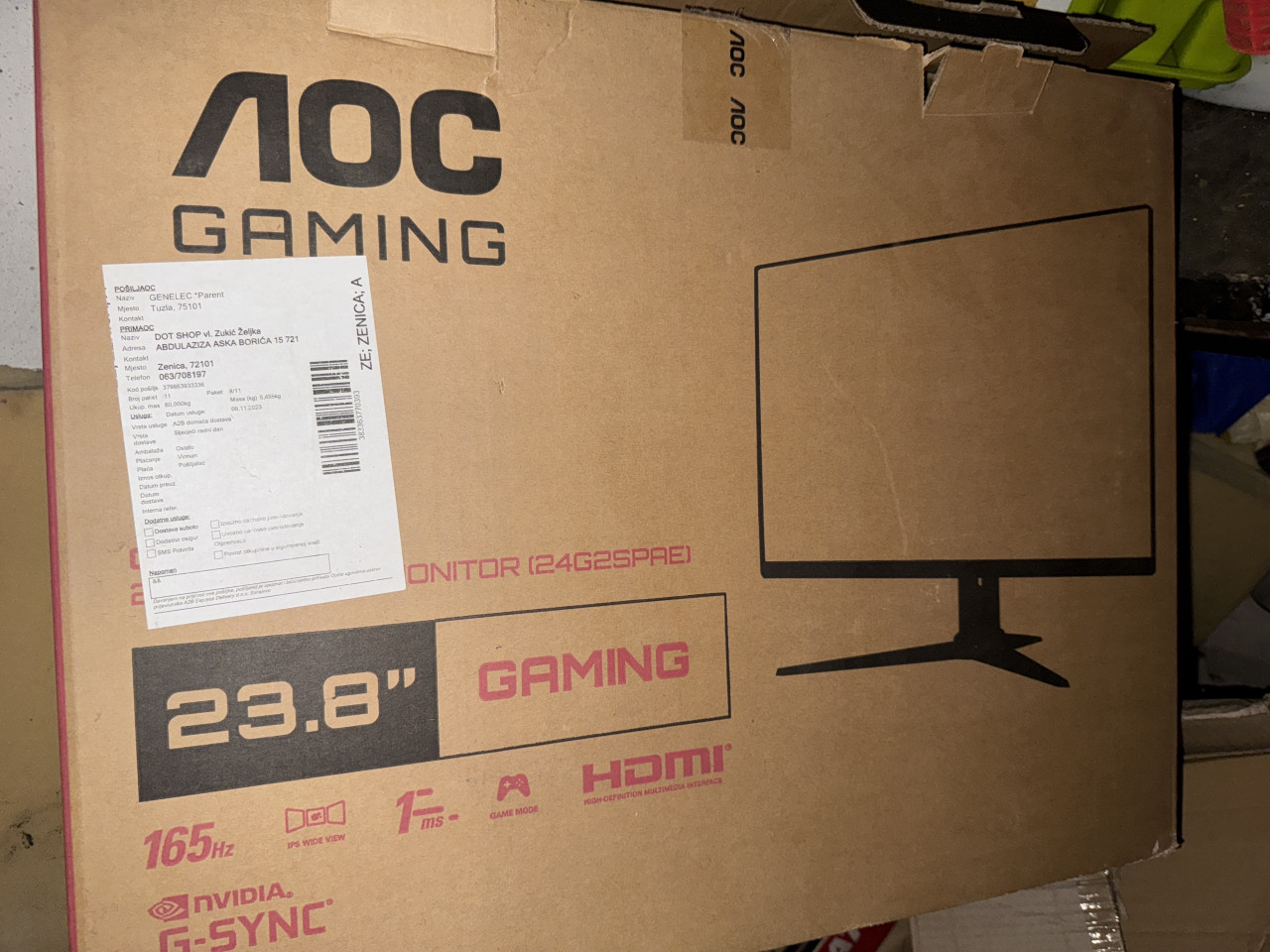Gaming monitor aoc 165 hz
