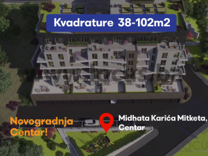 NOVOGRADNJA CENTAR! Dvosoban stan 50m2