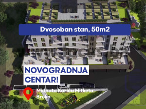 NOVOGRADNJA CENTAR! Dvosoban stan 50m2