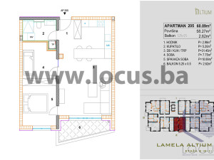 NOVOGRADNJA CENTAR!Dvosoban stan s pogledom 61m2