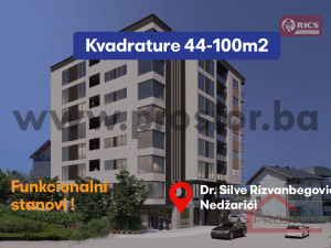 NOVOGRADNJA NEDŽARIĆI:Stan 44-100m2,popust do 5%