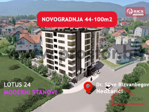 NOVOGRADNJA NEDŽARIĆI:Dvosoban stan,44-56 popust 5%