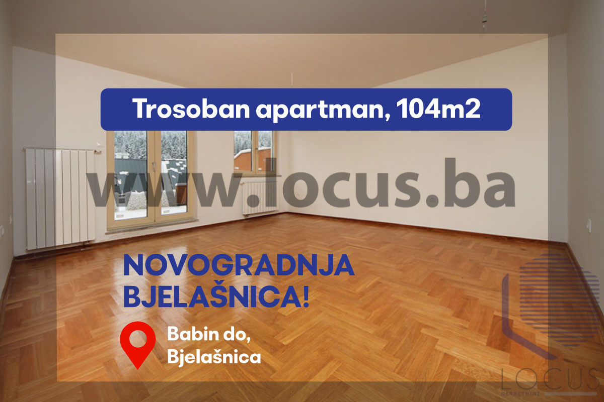 NOVOGRADNJA BJELAŠNICA! Dvoeatžni apartman 105m2
