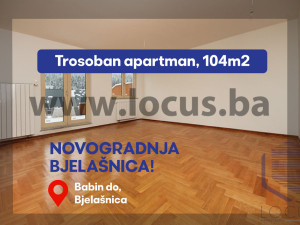 NOVOGRADNJA BJELAŠNICA! Dvoeatžni apartman 105m2