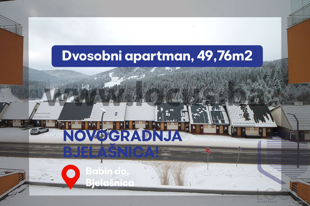 NOVOGRADNJA BJELAŠNICA!Dvosoban apartman,49m2
