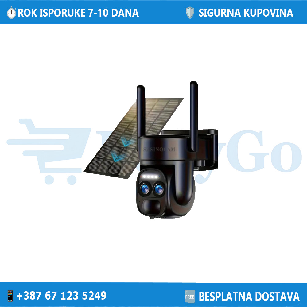 Nadzorna kamera Sigurnosna 4G SIM sa solarnim panelom šalje slike