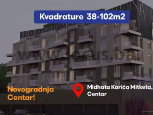 NOVOGRADNJA CENTAR! Trosoban stan s baštom