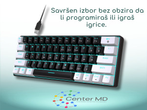 Mehanička tastatura HXSJ - 61 RGB tipka