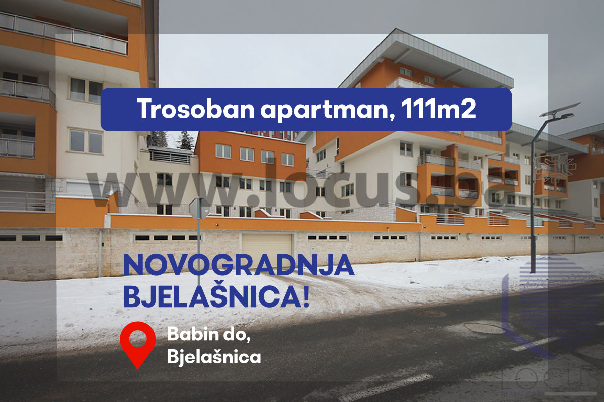 NOVOGRADNJA BJELAŠNICA! Dvoetažni apartman 111m2