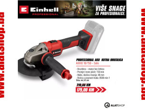 Einhell aku ugaona kutna brusilica PXC AXXIO 18/150 Solo