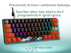 Mehanička tastatura HXSJ - 61 RGB tipka