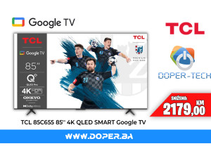 TV TCL 85C655 85'' QLED 4K Smart Google TV DOPER NY