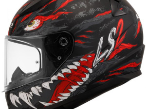 LS2 FF353 RAPID II KAIJU M.BLACK RED WHITE