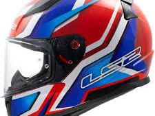LS2 FF353 RAPID II FLITZ WHITE BLUE RED-