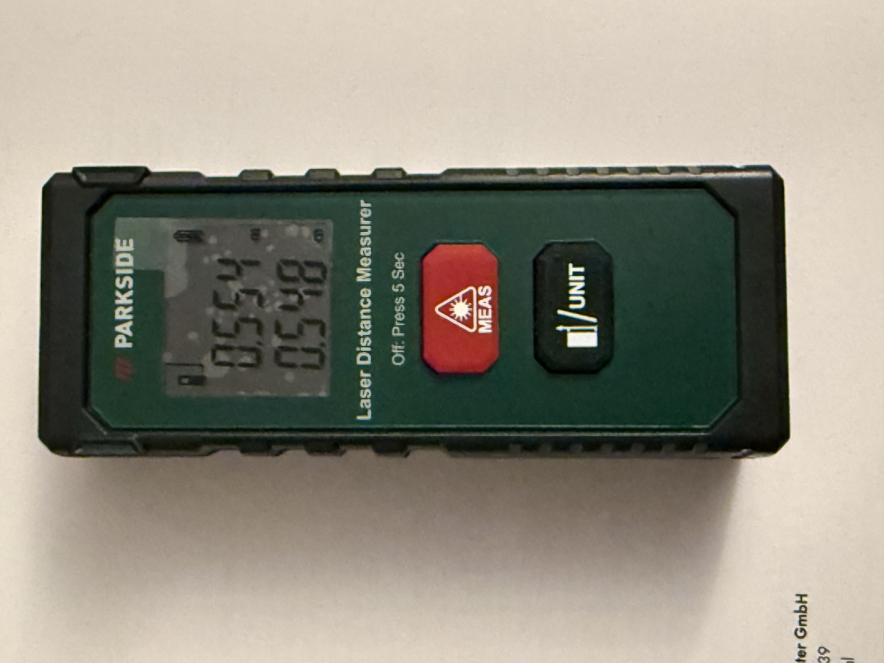 Parkside metar laserski