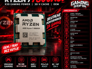 AKCIJA AMD Ryzen 7 7800X3D 4.20GHz AM5 OEM
