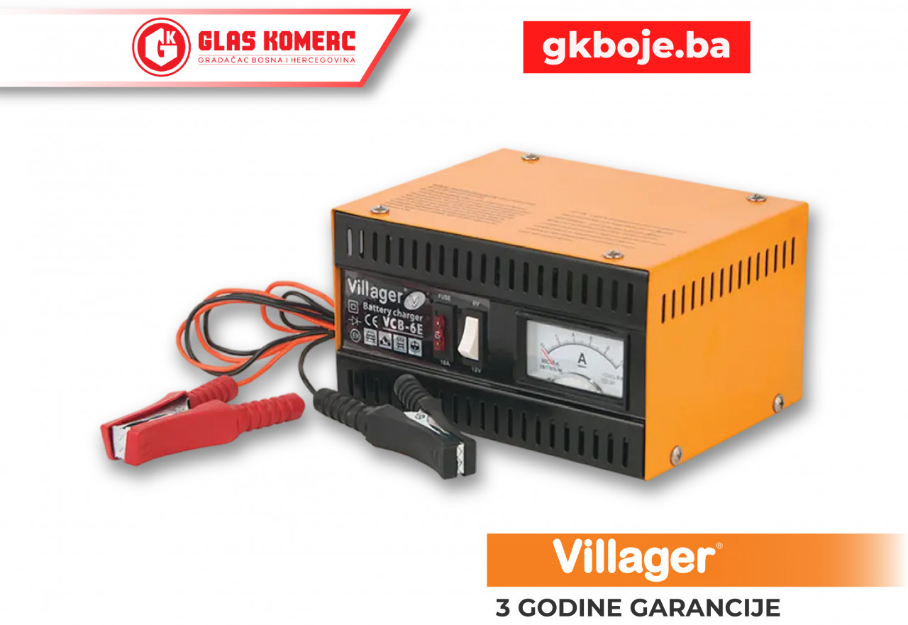 VILLAGER Punjač za akumulator VCB 6 E - 6 / 12 V