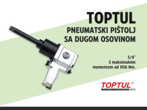 Pneumatski pištolj sa dugom osovinom 3/4" 1016 Nm