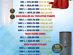 Bojleri za toplotne pumpe i pufferi