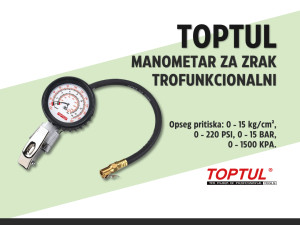Manometar za zrak trofunkcionalni TOPTUL