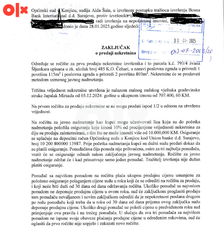 Poslovne zgrade - Jablanica, Šljunkara do broja 29