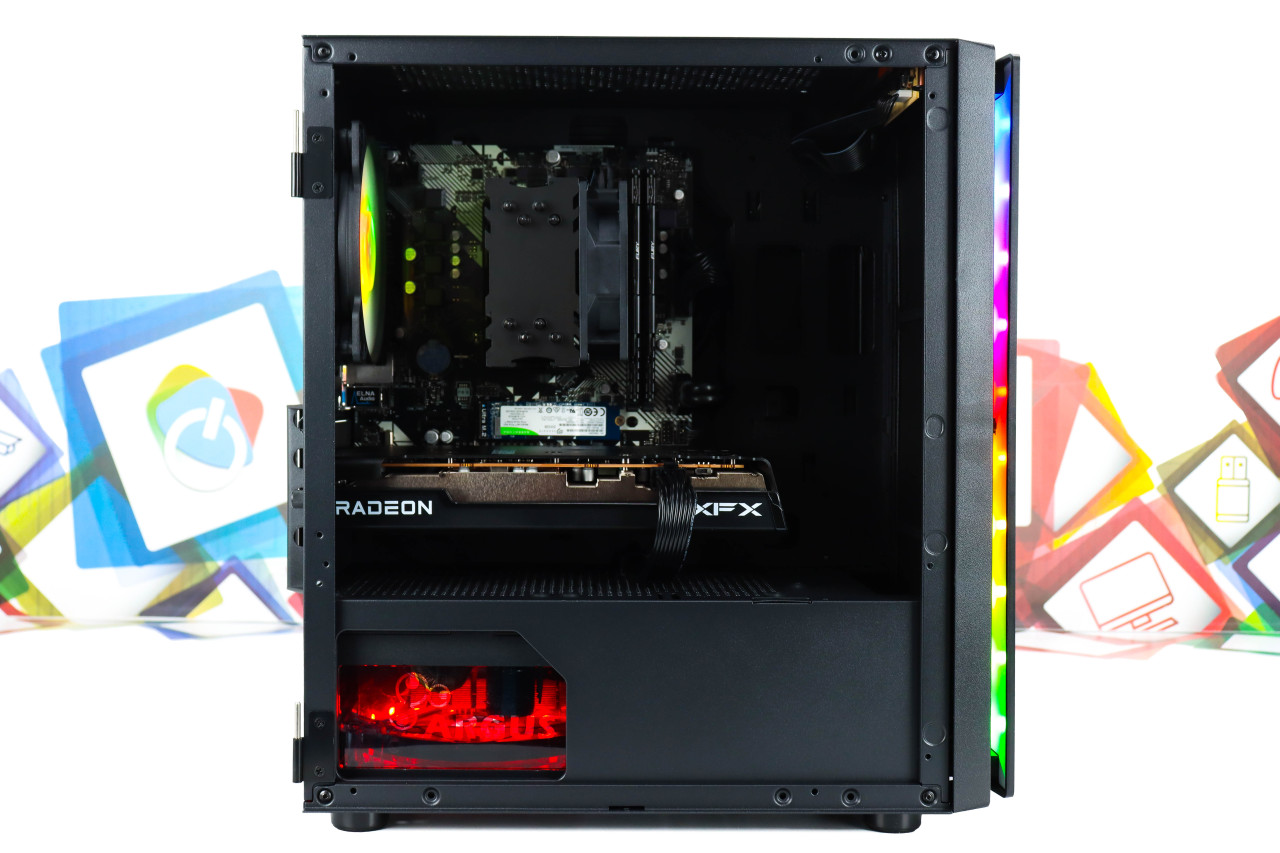 Gaming PC Cougar Purity-16; R7 5700X; RX 7600; 500GB; 16GB DOPER