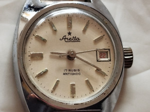 ARETTA stari ženski ručni sat 17 rubis Antichoc radi