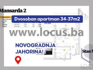 NOVOGRADNJA JAHORINA! Dvosoban apartman 34-37m2