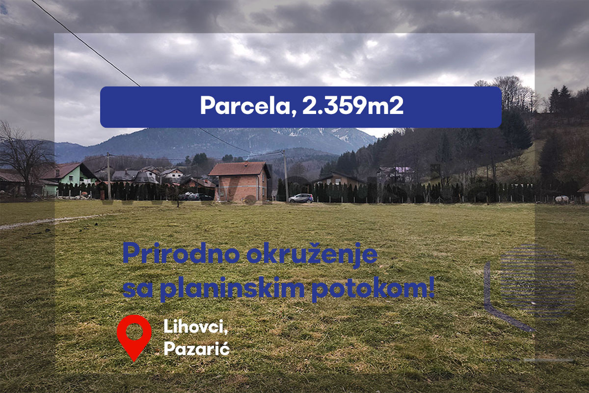 LOCUS:  Atraktivna parcela 2.359m2, Pazarić, Hadžići