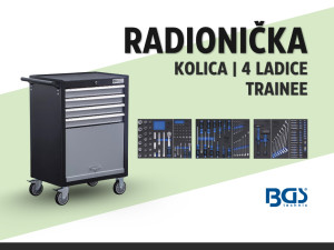 Radionička kolica "Trainee" sa 4 ladice / BGS 4086