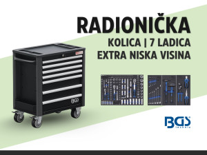 Radionička kolica 7 ladica Extra niska / BGS 4140