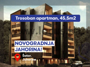 NOVOGRADNJA JAHORINA!Trosoban apartman 45,5 m2