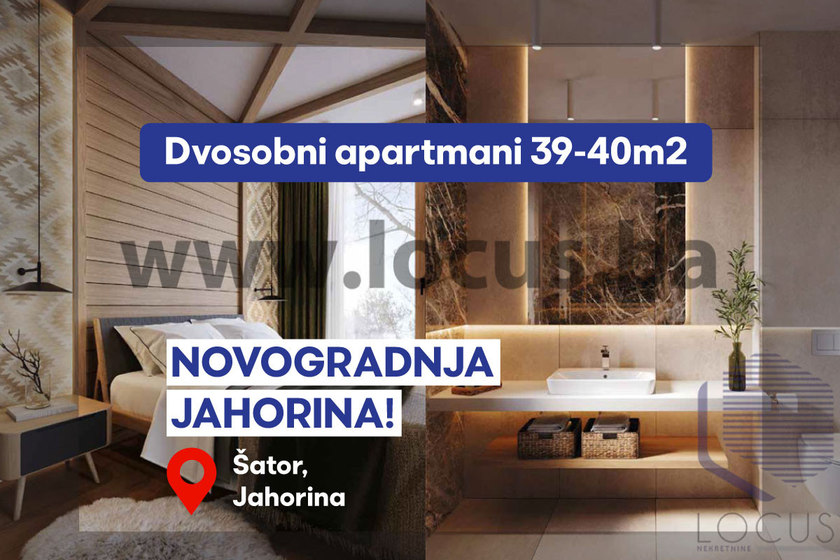NOVOGRADNJA JAHORINA! Dvosobni apartmani 39-40m2