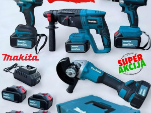 Aku makita set 4u1 sa 4 masine 4 baterije u koferu