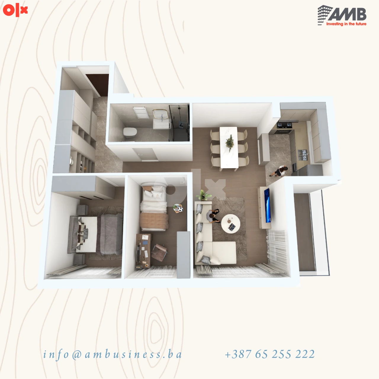 Three-bedroom apartment under construction 66.37 m² Vrbas RESIDENCE Banja Luka