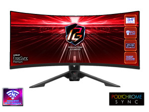 Gaming monitor zakrivljeni 34 Asrock PG34WQ15R 165Hz 34'' curved