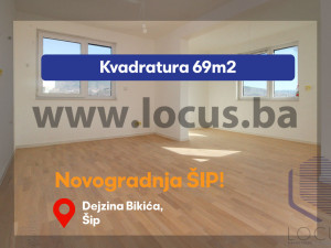 NOVOGRADNJA ŠIP!Trosoban stan,69m2, treći sprat