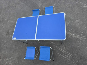 STOL I 4 STOLICA STOLICA SKLOPIVI PIKNIK 120X60 CM