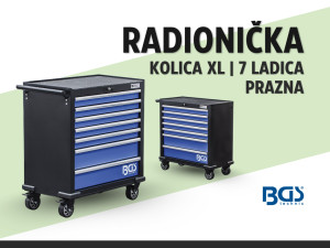Radionička kolica XL | 7 ladica | prazna /BGS 4205