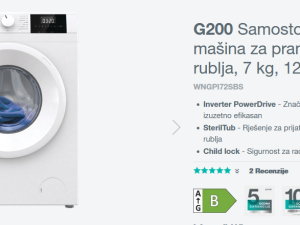 Veš mašina, 7 kg, 1200 obr, Gorenje WNGPI72SBS