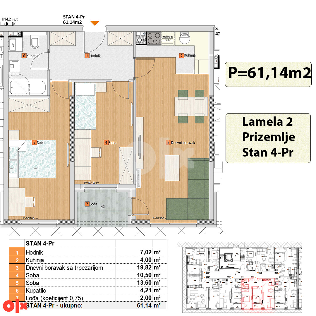 Stan Banja Luka 61,14m2 - kod Delte