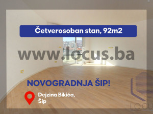 NOVOGRADNJA ŠIP!Četverosoban stan 92m2