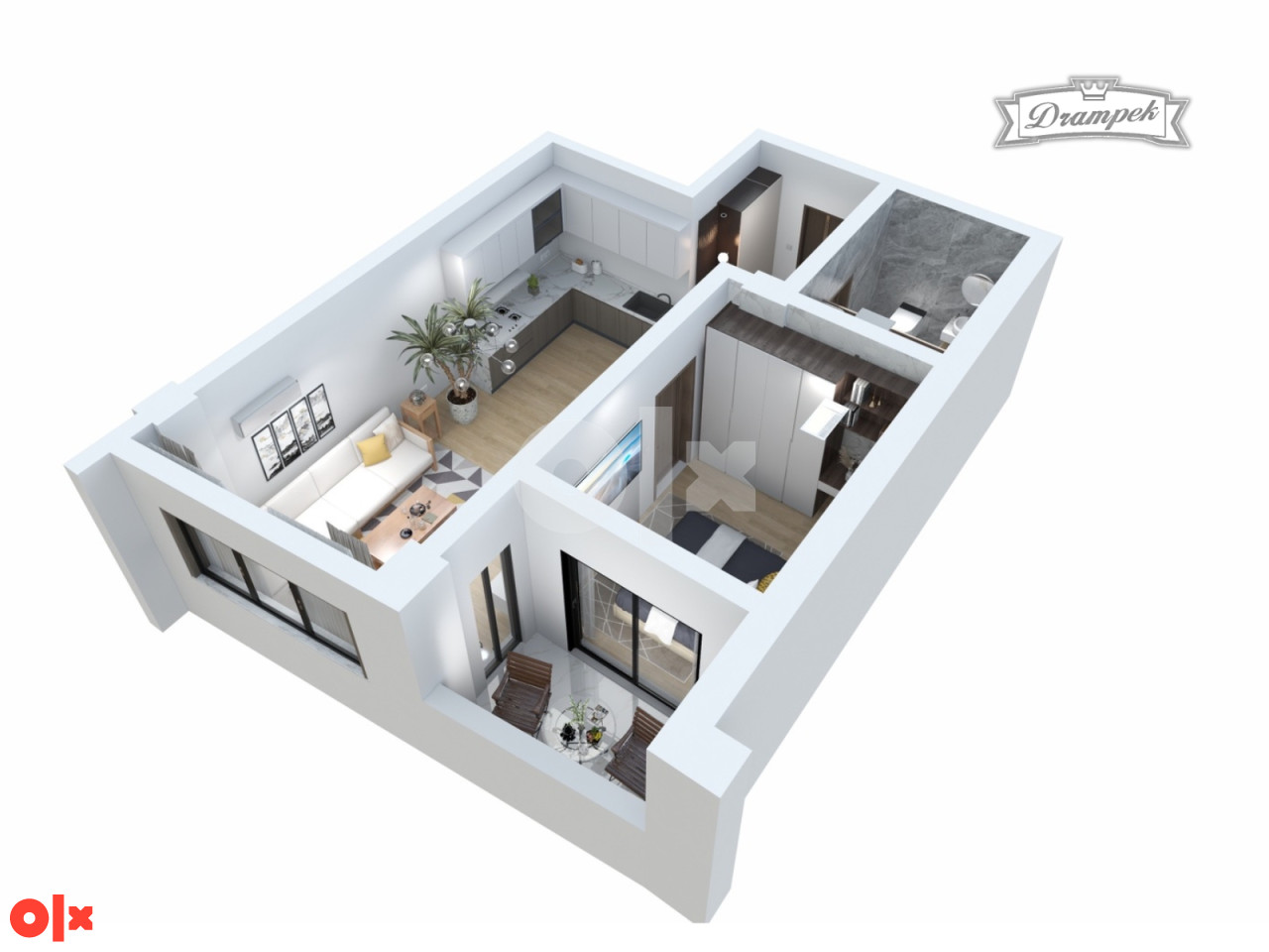 Stan br. 9/16  TCT Tower Sjenjak Tuzla DVOSOBAN 45,20m2 2