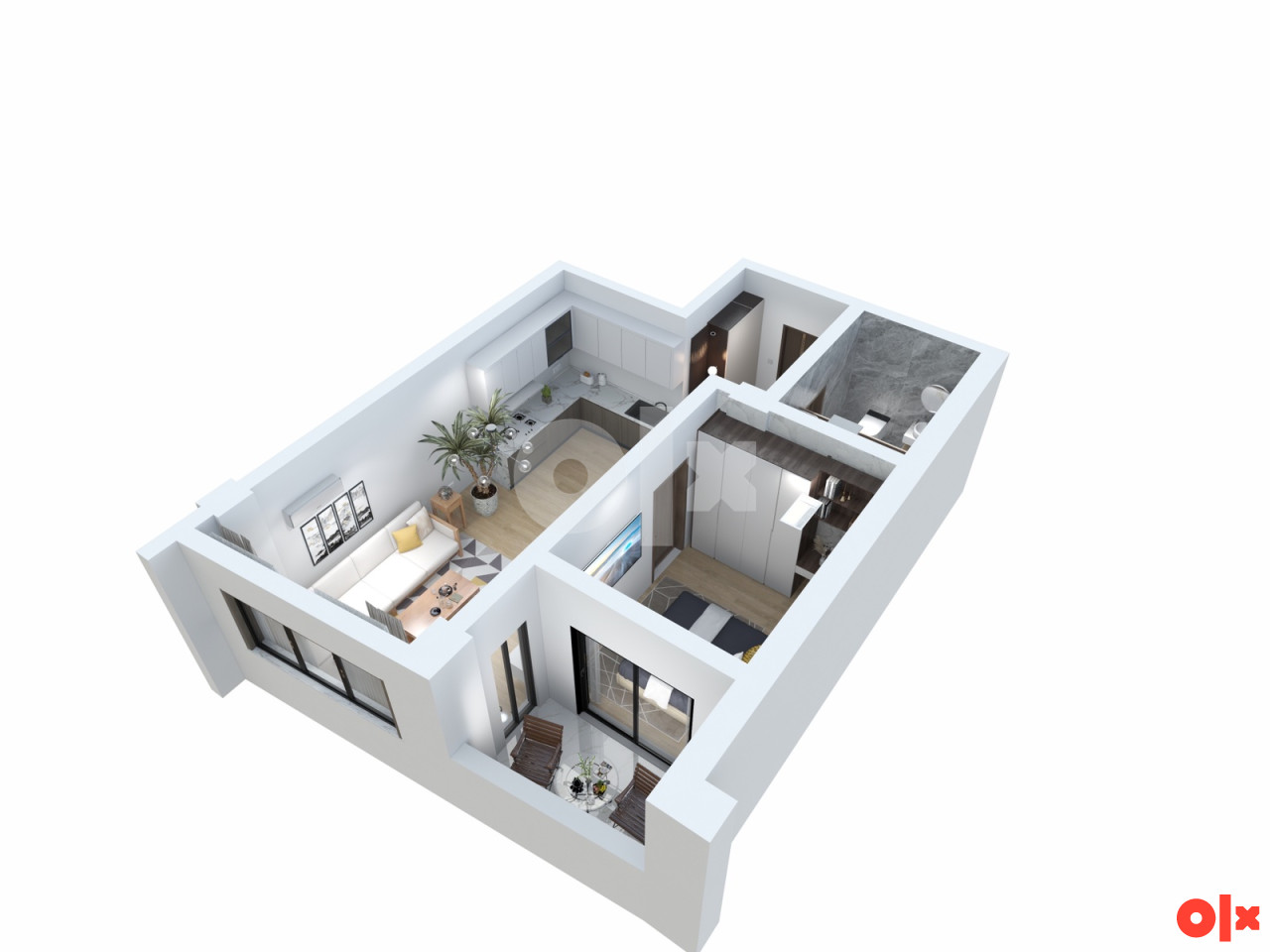 Stan br. 4/21  TCT Tower Sjenjak Tuzla DVOSOBAN 43,67m2