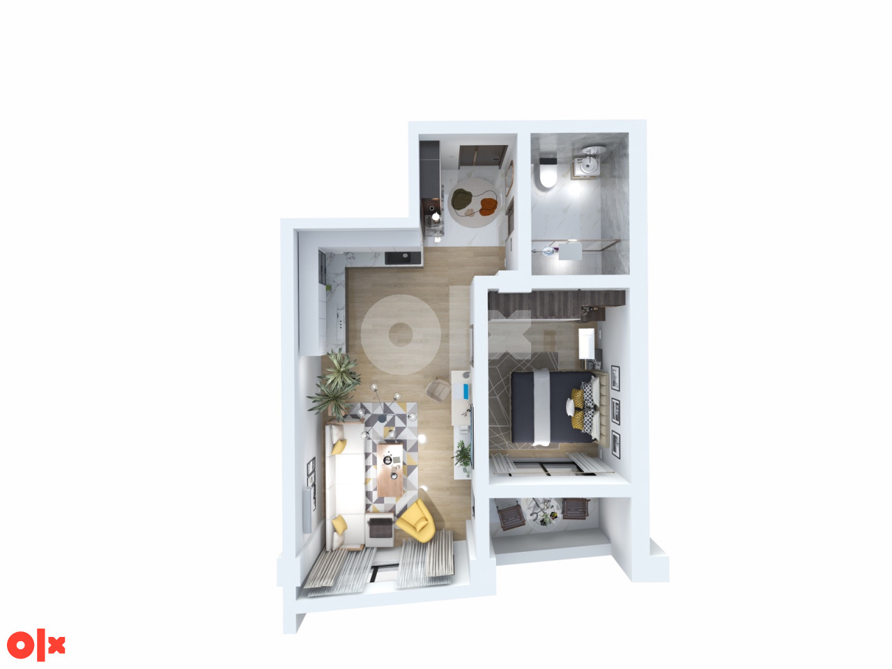 Stan br. 4/21  TCT Tower Sjenjak Tuzla DVOSOBAN 43,67m2 3