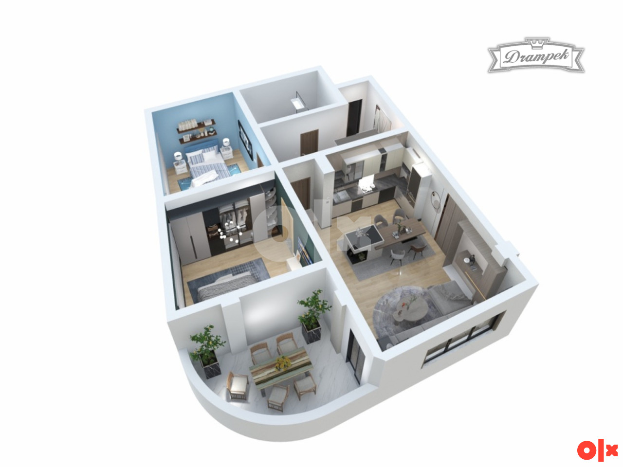Stan br. 1/2  TCT Tower SjenjakTuzla TROSOBAN 79,26m2 2