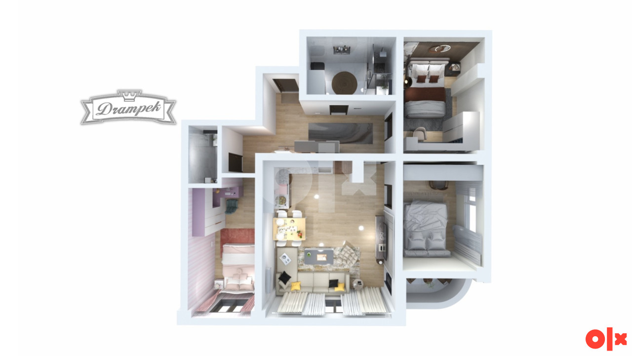Stan br. 5/20  TCT Tuzla Sjenjak ČETVEROSOBAN 80,37m2 3