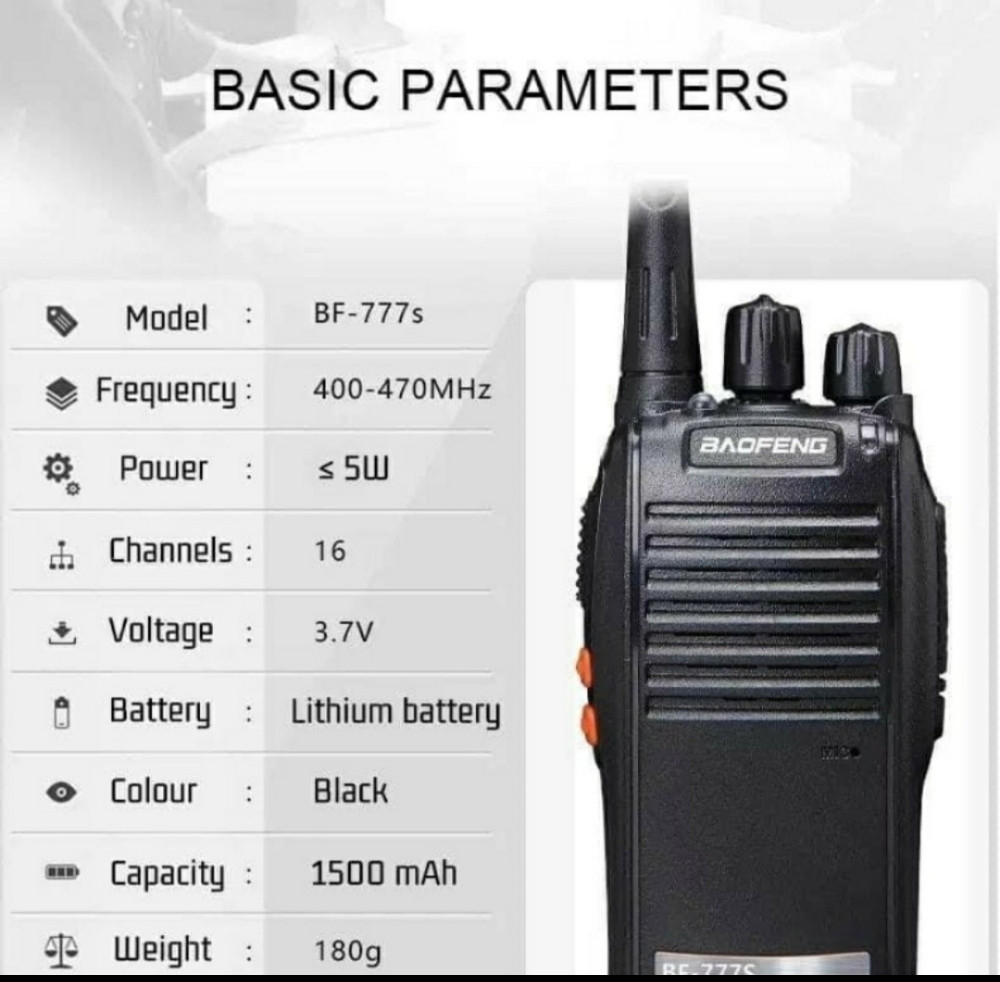 Motorole Toki voki Baofeng BF 777S radio stanica