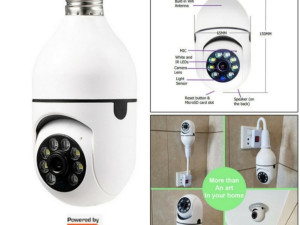 PTZ kamera sijalica WI-FI rotirajuća video nazor